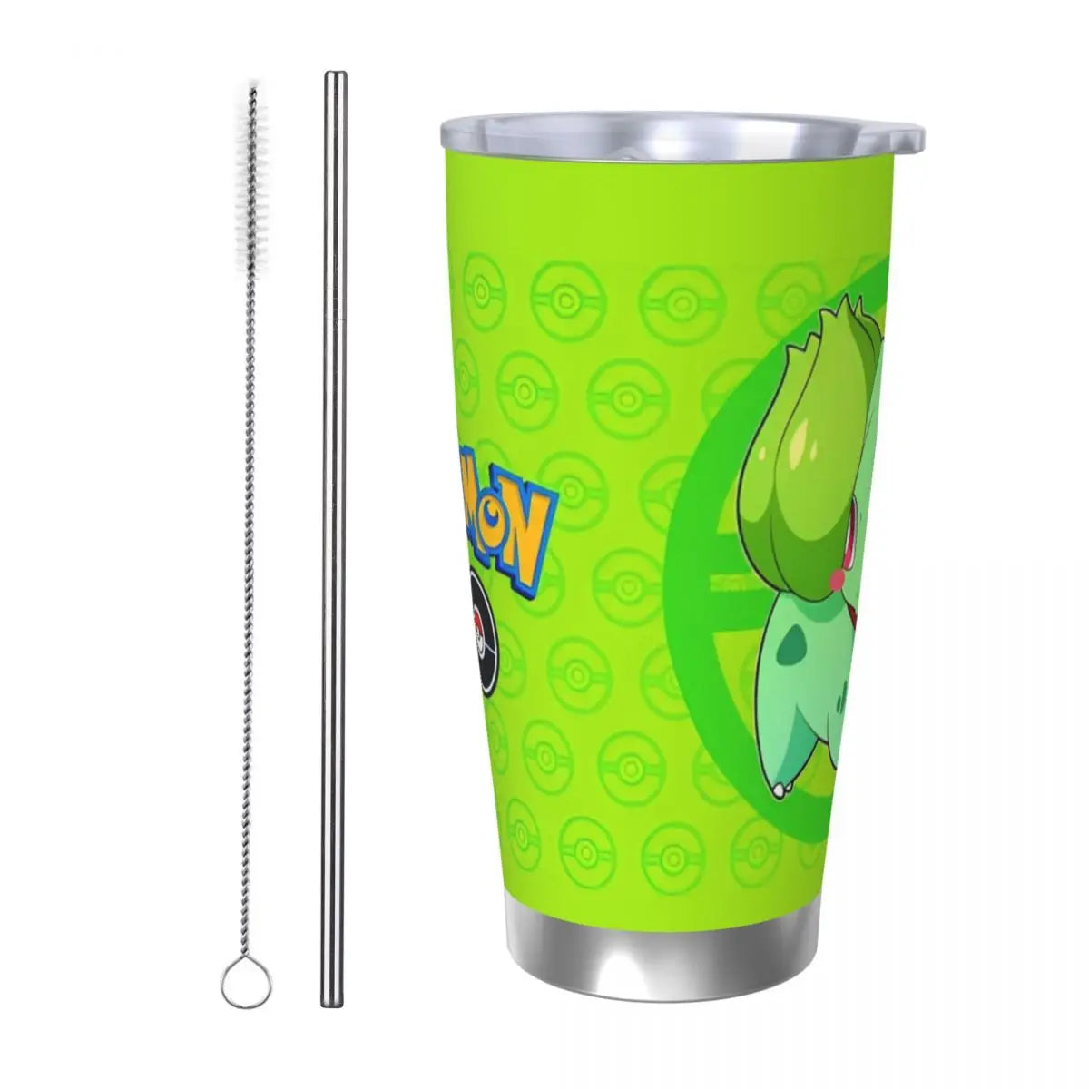 Manga PokeMon Insulated Tumbler with Straws Lid 20oz