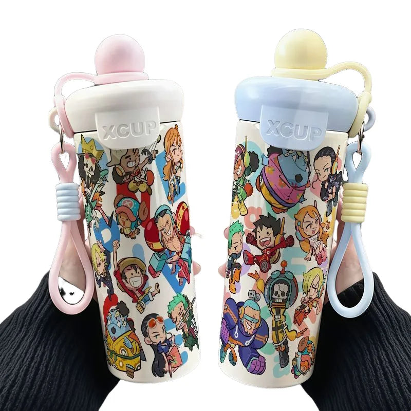 One Piece Monkey D. Luffy Thermos Cup Stainless Steel Insulated Tumbler with Straw