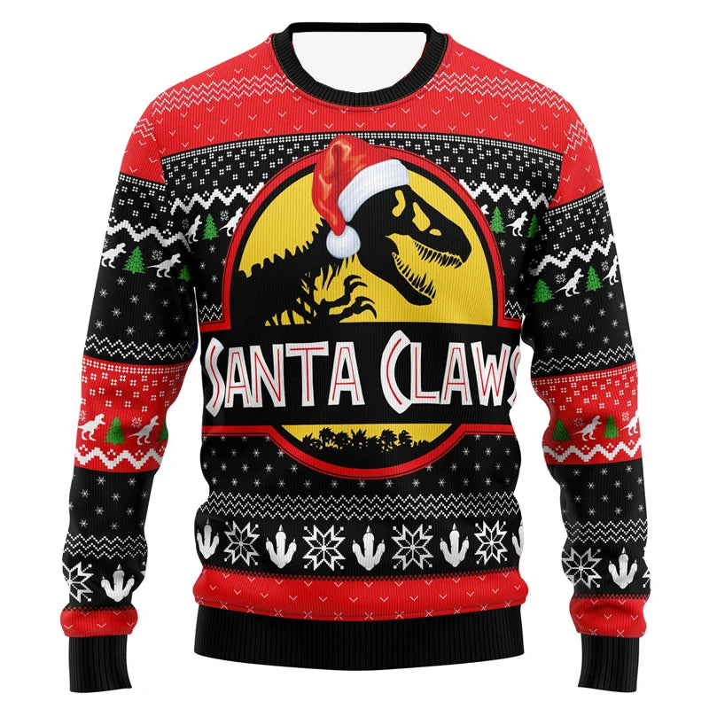 Dinosaur Ugly Christmas Sweater for Men