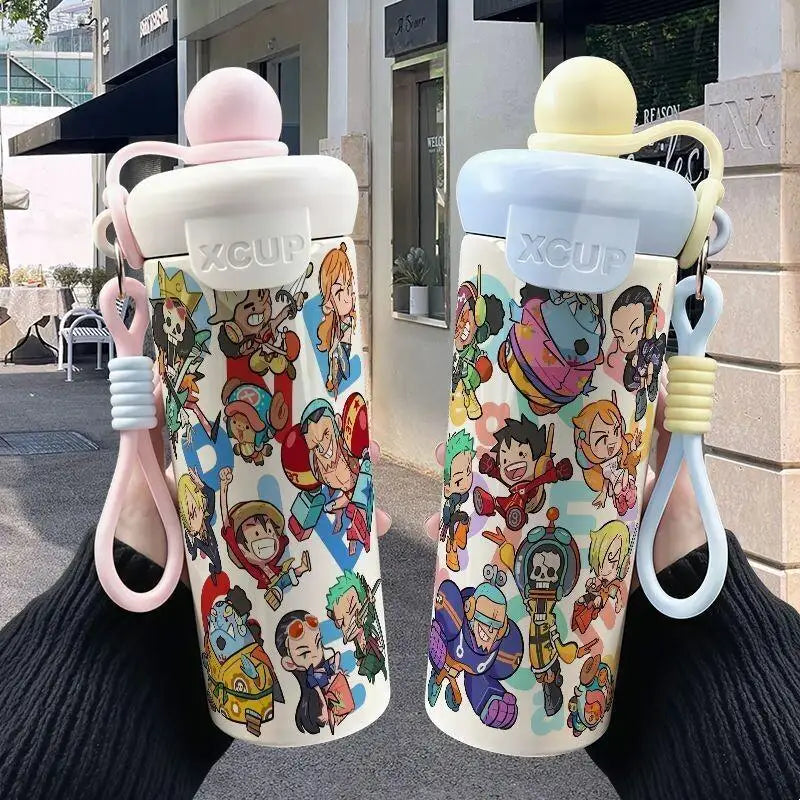 One Piece Monkey D. Luffy Thermos Cup Stainless Steel Insulated Tumbler with Straw