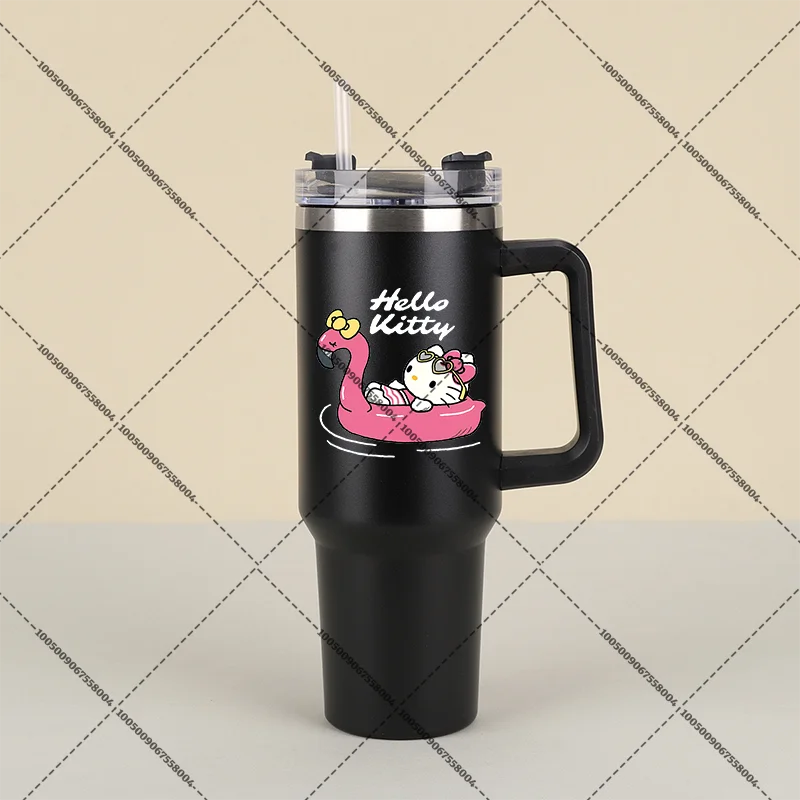 Hello Kitty 1000ml Tumbler with Straw