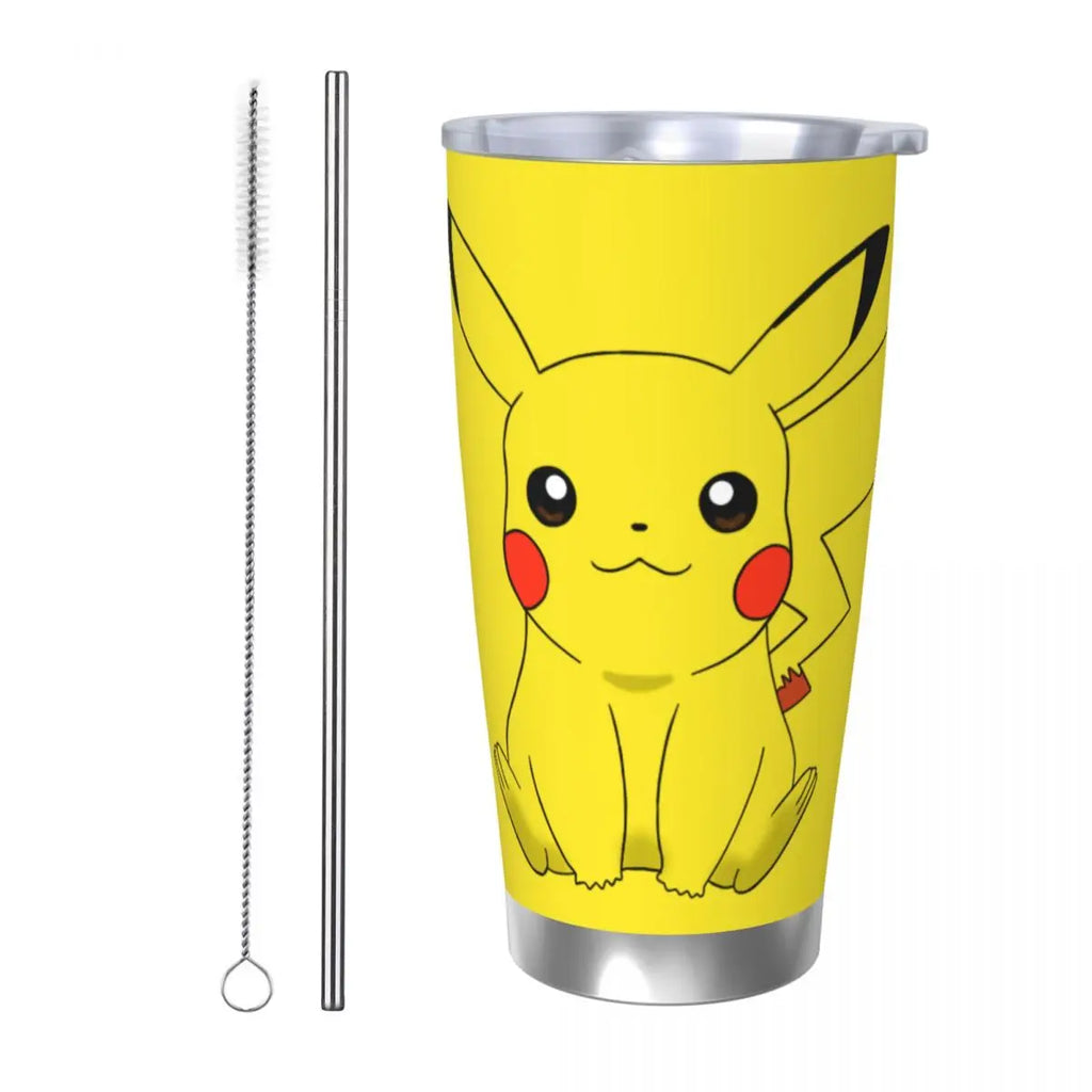 Pikachu Insulated Tumbler with Straw 20oz