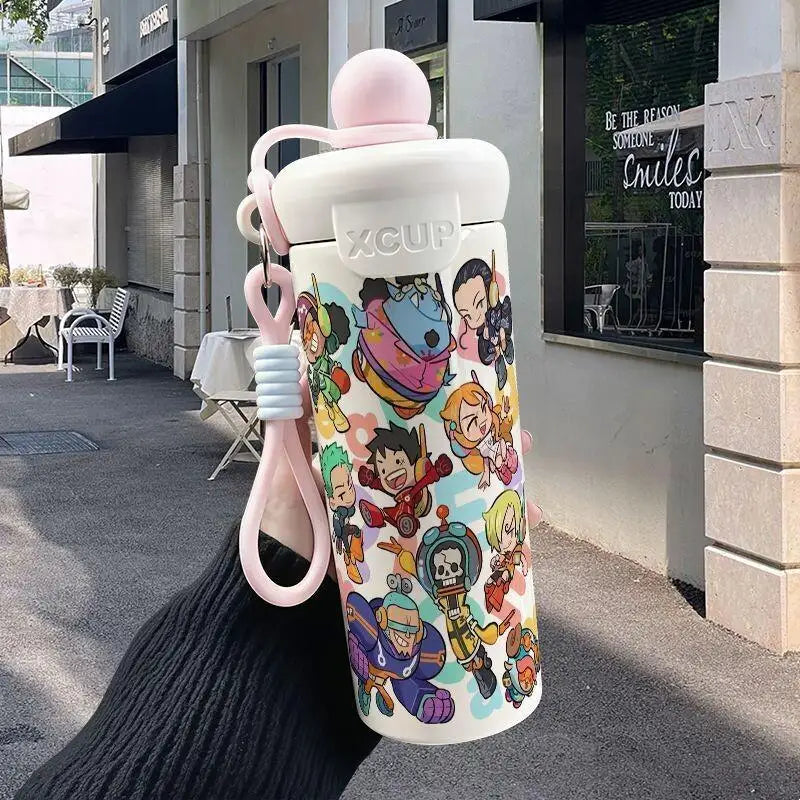 One Piece Monkey D. Luffy Thermos Cup Stainless Steel Insulated Tumbler with Straw
