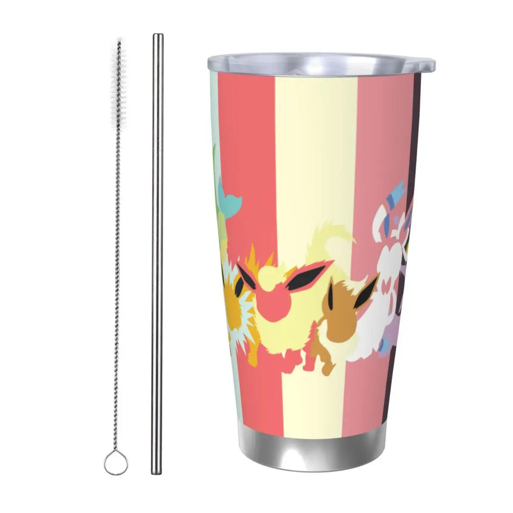 Pikachu Insulated Tumbler with Straw 20oz