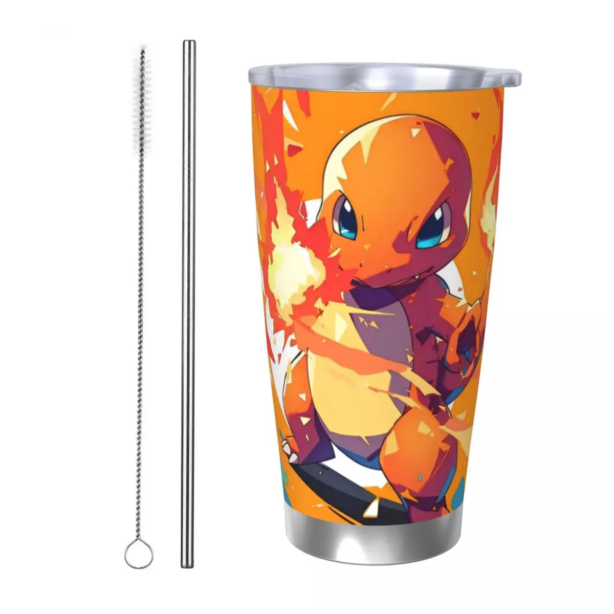 Manga PokeMon Insulated Tumbler with Straws Lid 20oz