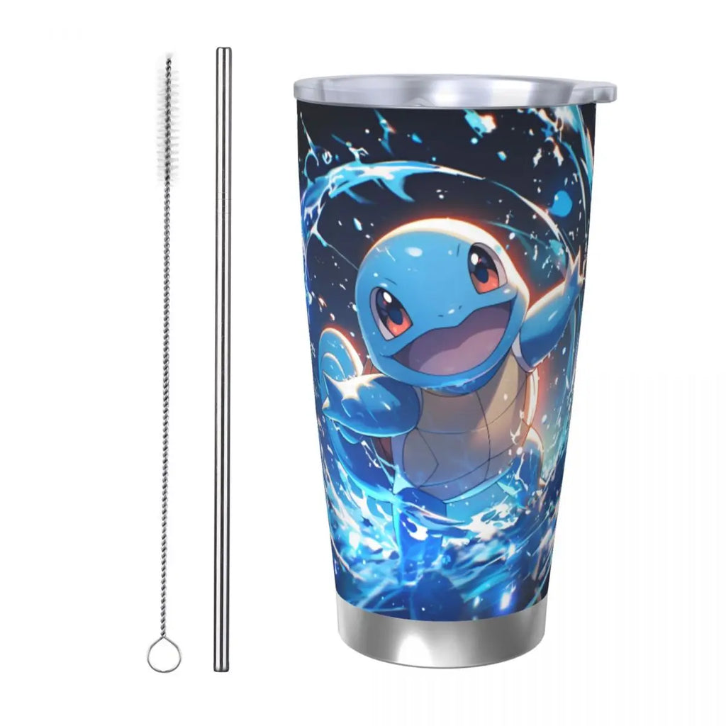 Manga PokeMon Insulated Tumbler with Straws Lid 20oz