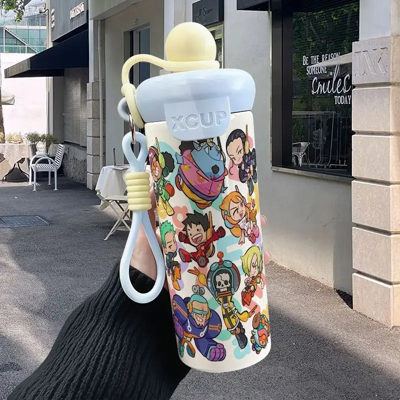 One Piece Monkey D. Luffy Thermos Cup Stainless Steel Insulated Tumbler with Straw