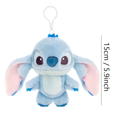 Anime Disney Kawaii Stitch Stuffed Toys Bluely Lilo&Stitch Plush Keychain Dolls Bag Pendant Birthday Party Gift For Kid Boy Girl