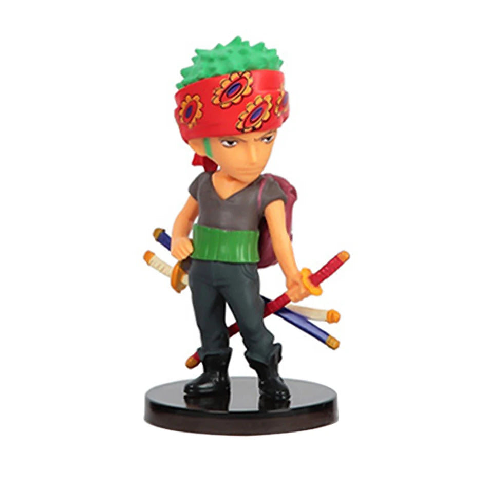 6pcs/set Anime One Piece Figure Action  Luffy New Action Collectible