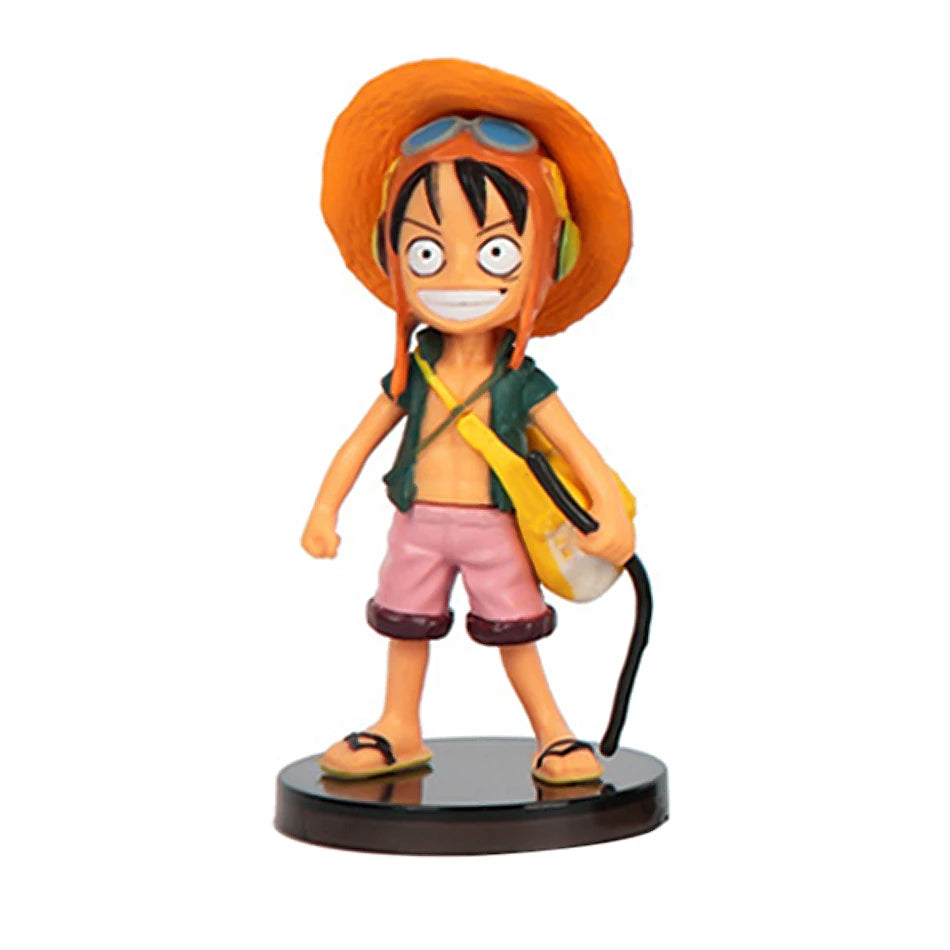 6pcs/set Anime One Piece Figure Action  Luffy New Action Collectible