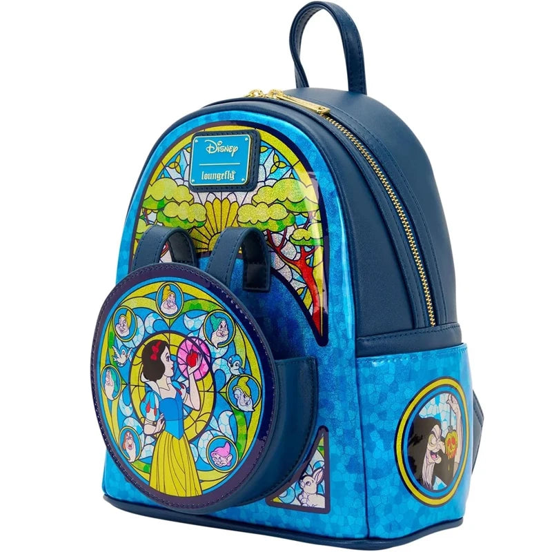 New Loungefly Princess Stained Glass Collection: Schneewittchen Backpack Wallet