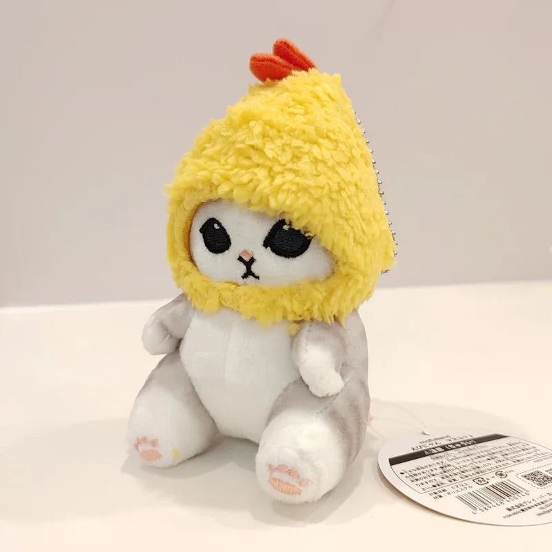 Kawaii Mofusand Tempura Shrimp Shark Cat Plush Keychain