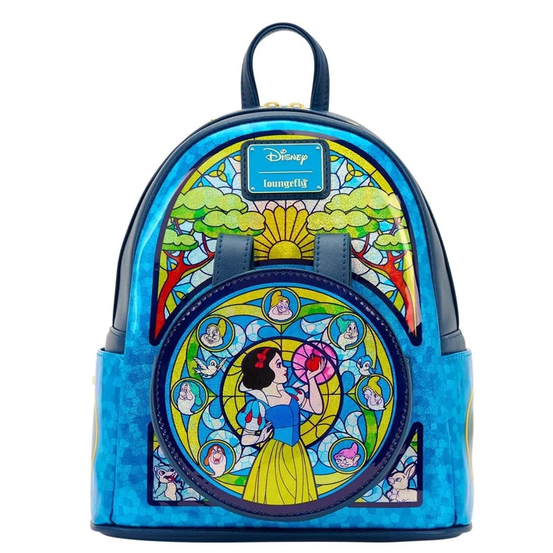New Loungefly Princess Stained Glass Collection: Schneewittchen Backpack Wallet
