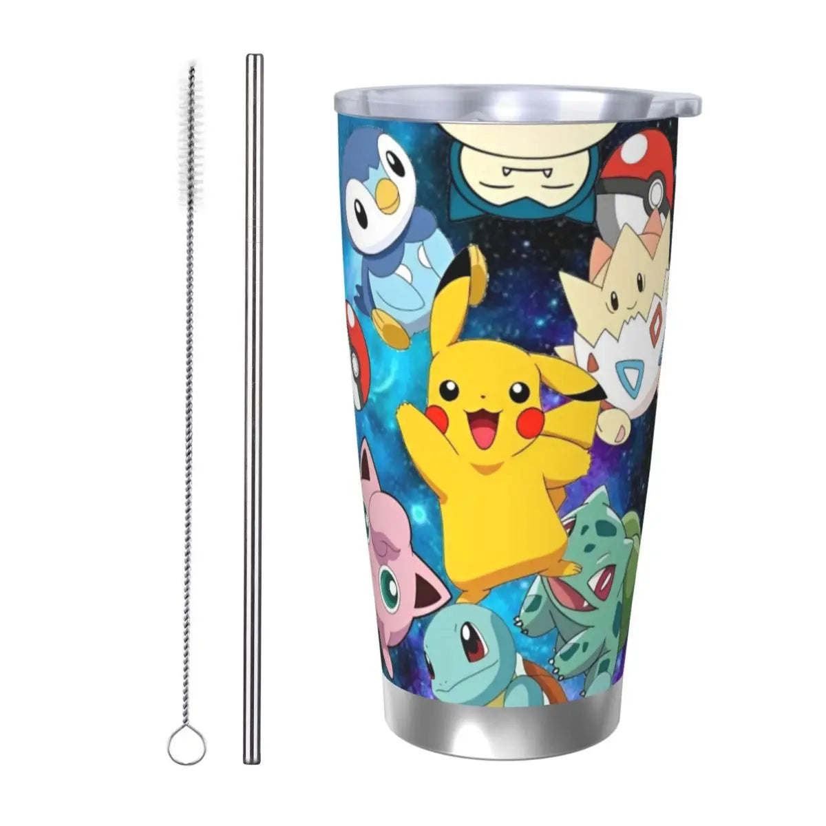 Manga Pokemon Insulated Tumbler with Straws 20oz