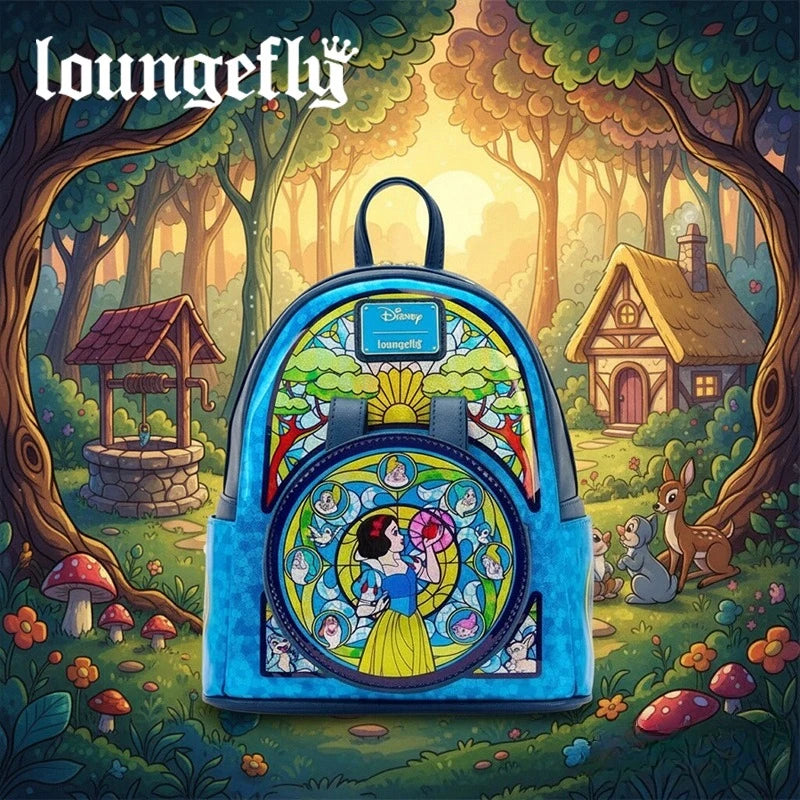 New Loungefly Princess Stained Glass Collection: Schneewittchen Backpack Wallet