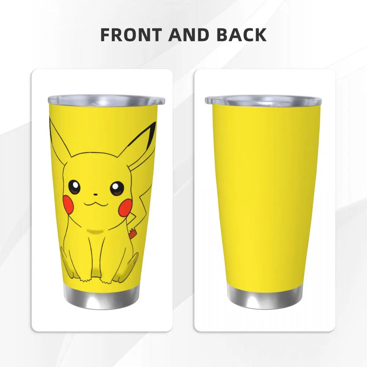 Pikachu Insulated Tumbler with Straw 20oz