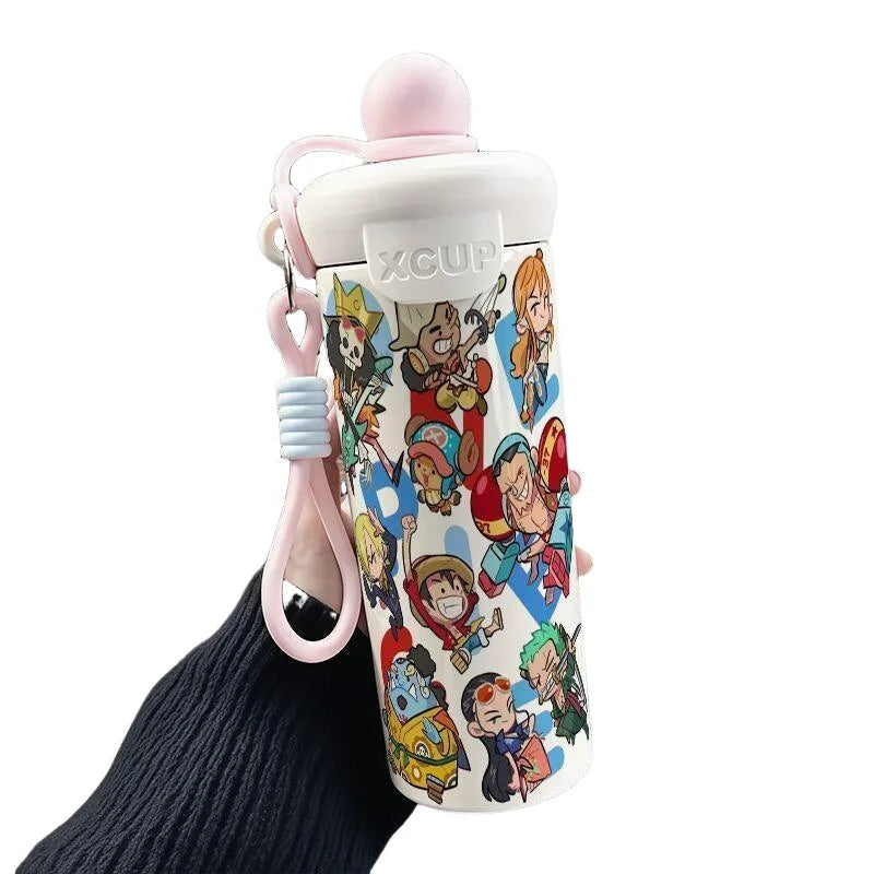 One Piece Monkey D. Luffy Thermos Cup Stainless Steel Insulated Tumbler with Straw