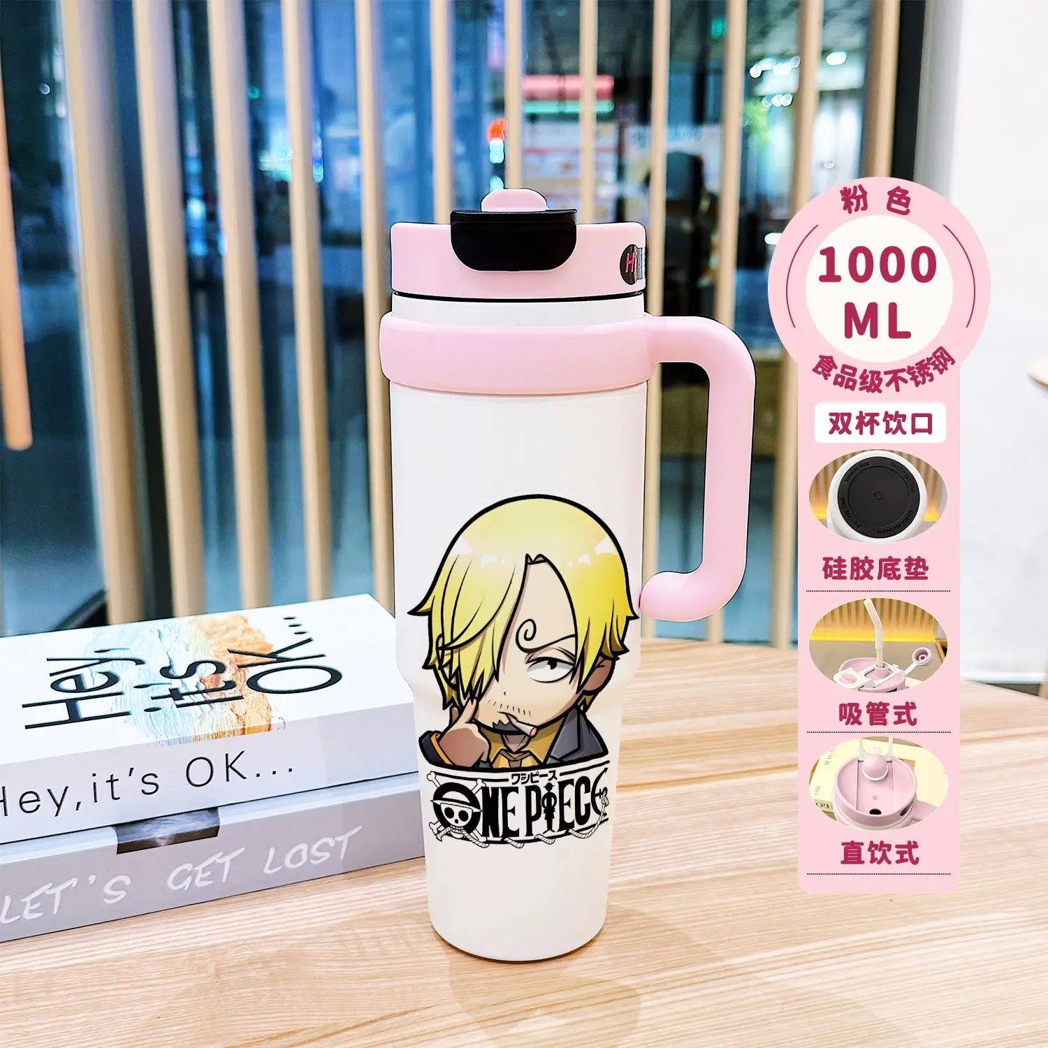 BANDAI One Piece Monkey D. Luffy Insulated Tumbler Stainless Steel