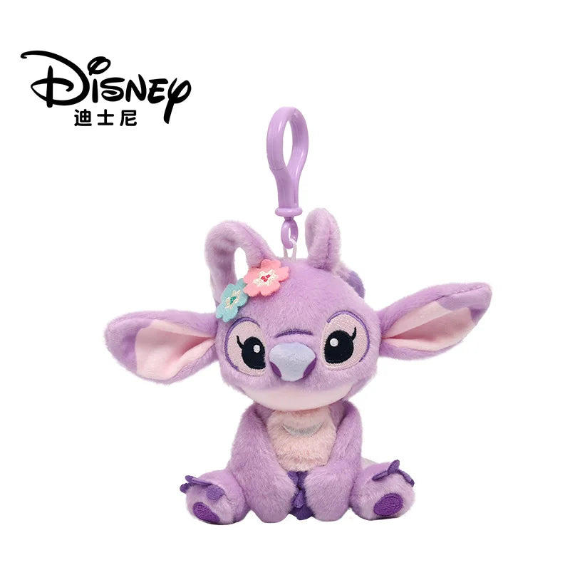 Anime Disney Kawaii Stitch Stuffed Toys Bluely Lilo&Stitch Plush Keychain Dolls Bag Pendant Birthday Party Gift For Kid Boy Girl