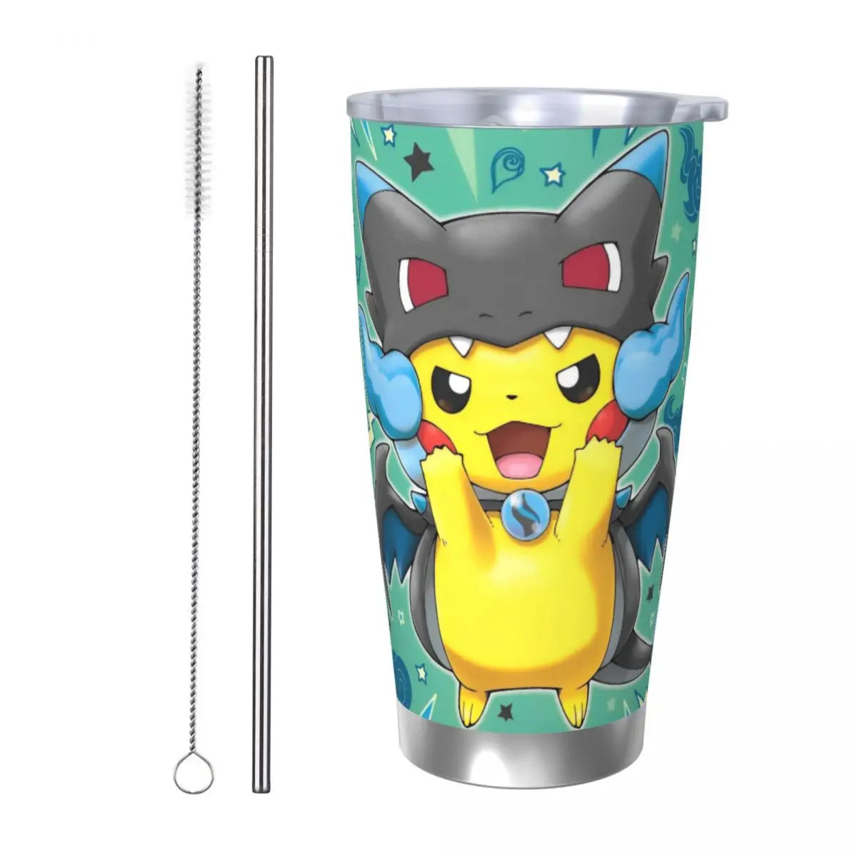 Manga PokeMon Insulated Tumbler with Straws Lid 20oz
