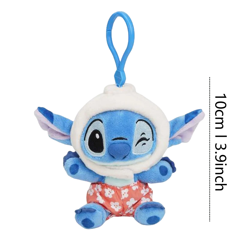 Anime Disney Kawaii Stitch Stuffed Toys Bluely Lilo&Stitch Plush Keychain Dolls Bag Pendant Birthday Party Gift For Kid Boy Girl