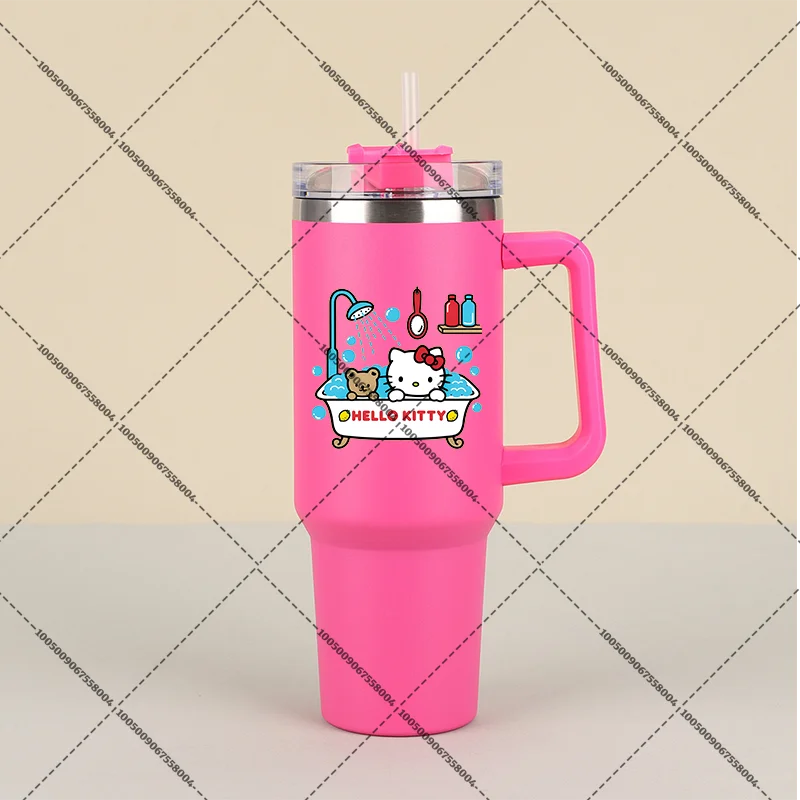 Hello Kitty 1000ml Tumbler with Straw