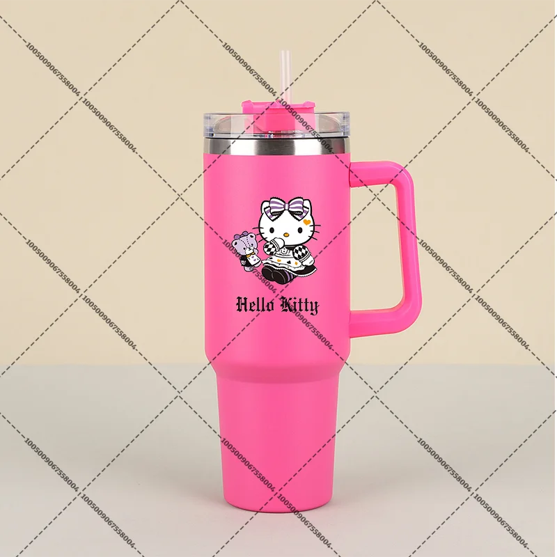 Hello Kitty 1000ml Tumbler with Straw