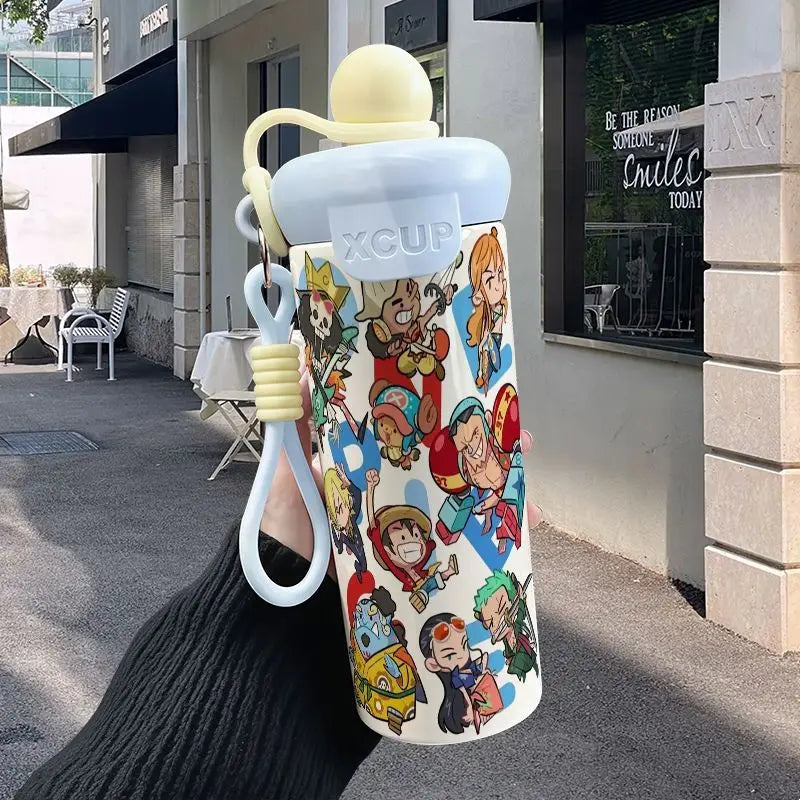 One Piece Monkey D. Luffy Thermos Cup Stainless Steel Insulated Tumbler with Straw
