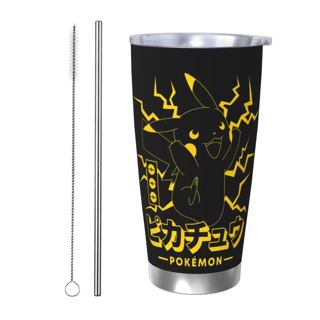 Manga Pokemon Insulated Tumbler with Straws 20oz