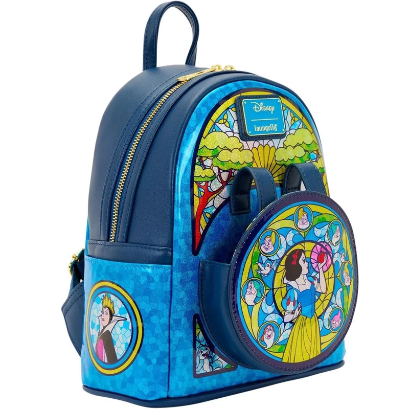New Loungefly Princess Stained Glass Collection: Schneewittchen Backpack Wallet