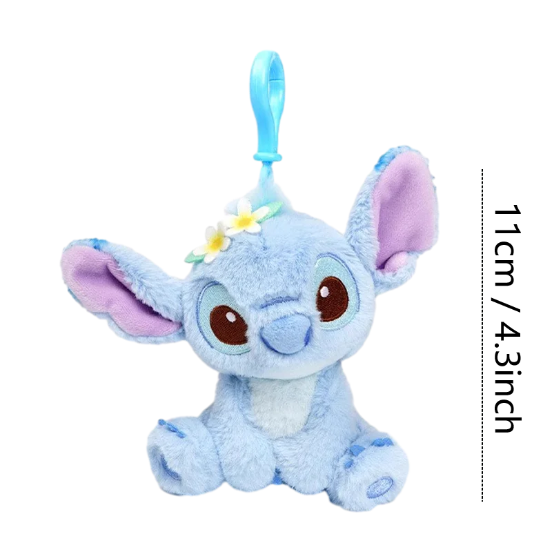 Anime Disney Kawaii Stitch Stuffed Toys Bluely Lilo&Stitch Plush Keychain Dolls Bag Pendant Birthday Party Gift For Kid Boy Girl