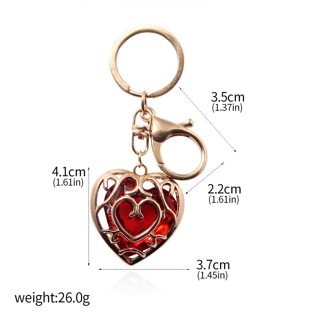 Zelda Heart Container Necklace & Keychain