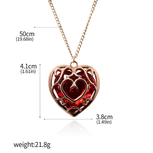 Zelda Heart Container Necklace & Keychain