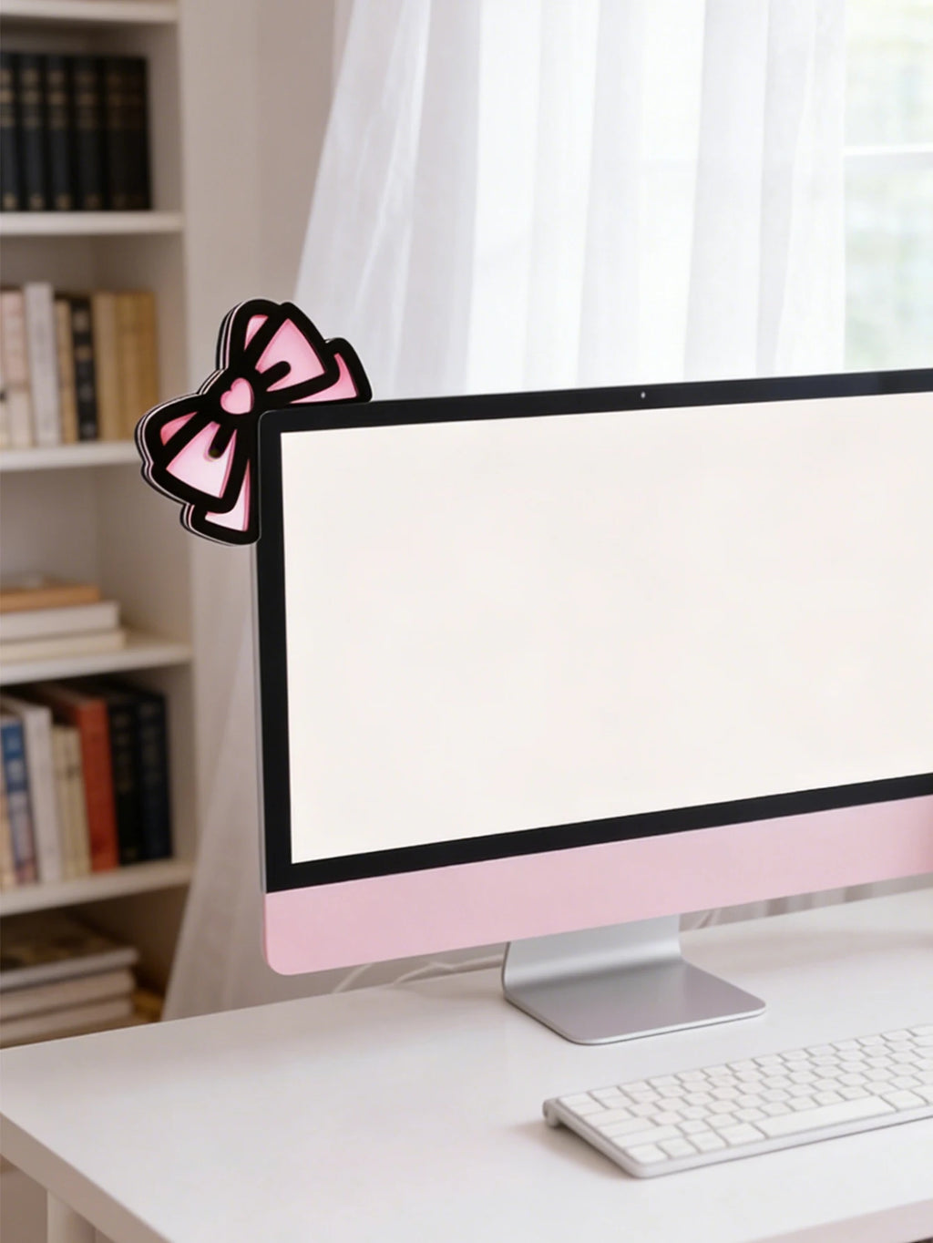 Kawaii Cat Ear & Bow Monitor Corner Decor