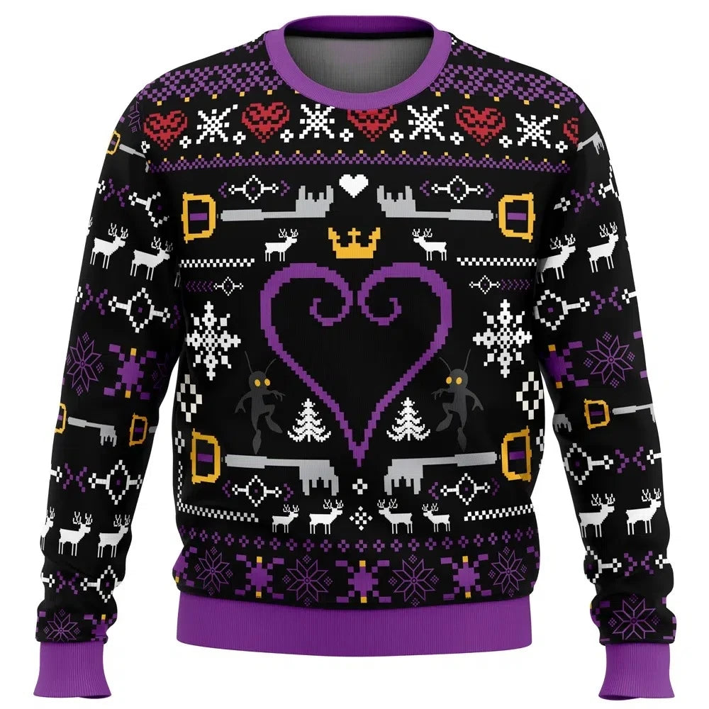 Kingdom Hearts Men's Crew Neck Ugly Christmas Sweatshirt