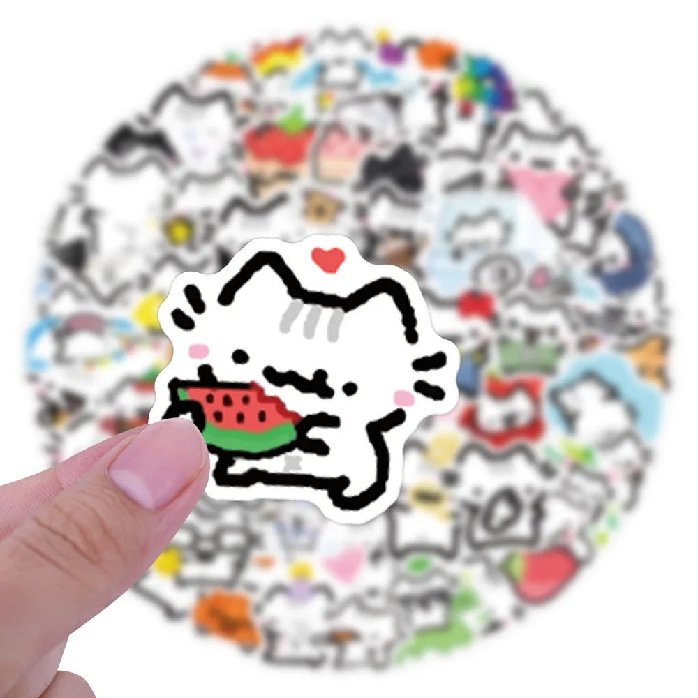 90pcs Kawaii Cat Meme Sticker Pack