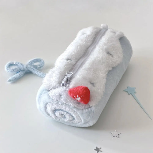 Kawaii Swiss Roll Cake Plush Pencil Case