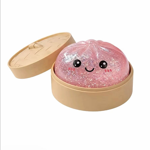 Kawaii Glitter Bun Stretchy Dumpling Desk Toy