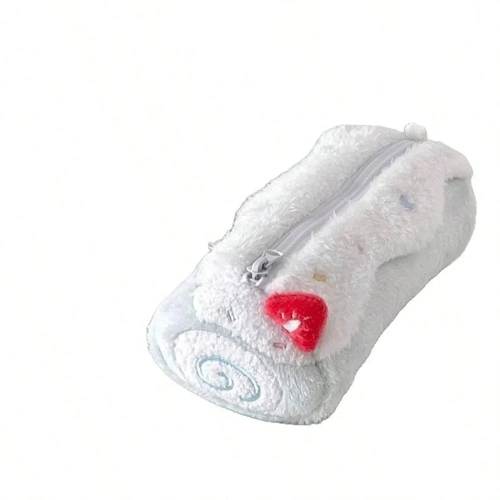 Kawaii Swiss Roll Cake Plush Pencil Case