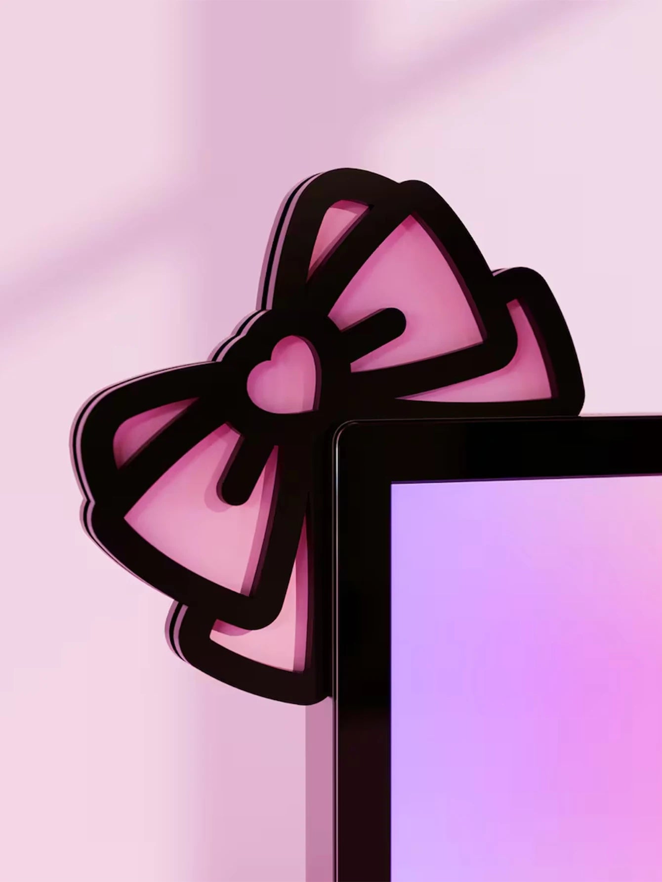 Kawaii Cat Ear & Bow Monitor Corner Decor