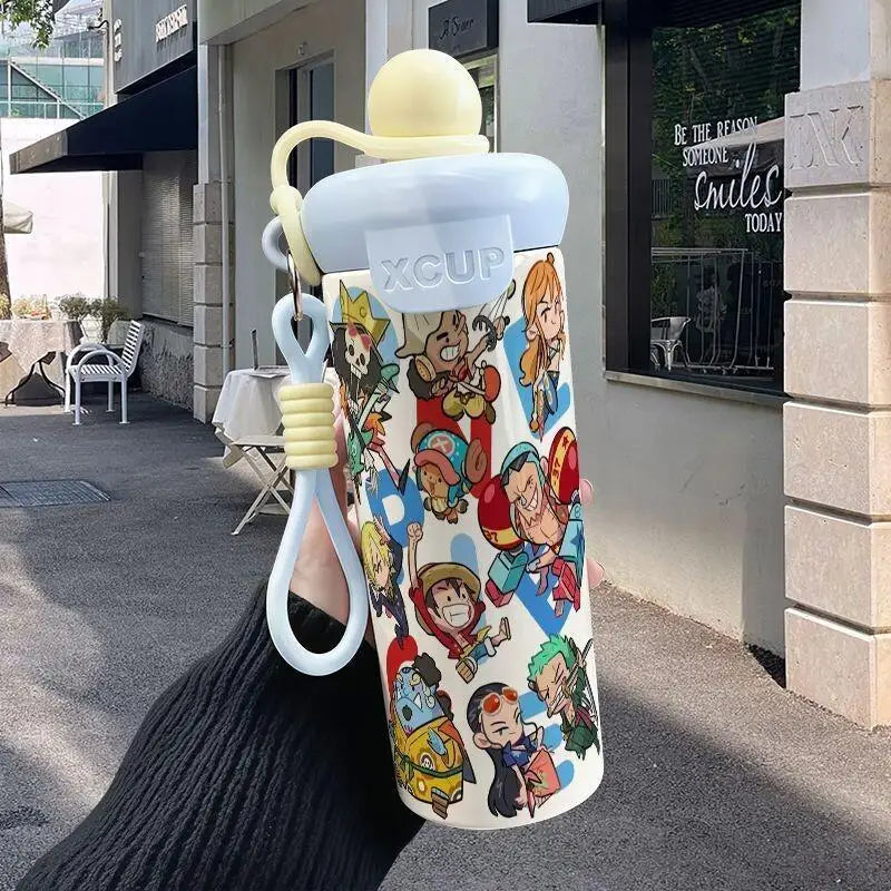 One Piece Monkey D. Luffy Thermos Cup Stainless Steel Insulated Tumbler with Straw