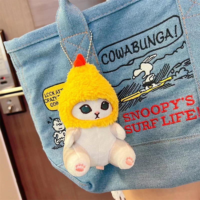 Kawaii Mofusand Tempura Shrimp Shark Cat Plush Keychain