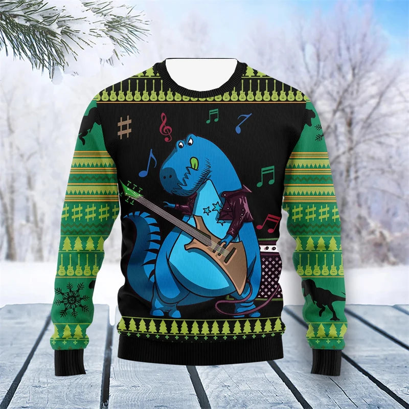 Dinosaur Ugly Christmas Sweater for Men