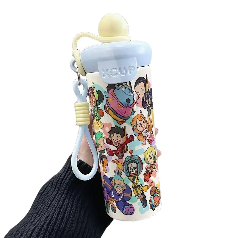 One Piece Monkey D. Luffy Thermos Cup Stainless Steel Insulated Tumbler with Straw