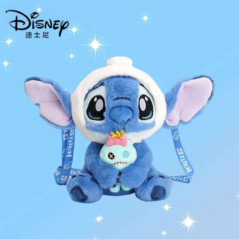 Anime Disney Kawaii Stitch Stuffed Toys Bluely Lilo&Stitch Plush Keychain Dolls Bag Pendant Birthday Party Gift For Kid Boy Girl