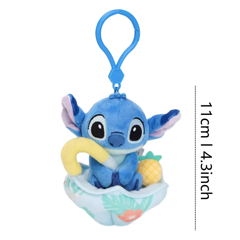 Anime Disney Kawaii Stitch Stuffed Toys Bluely Lilo&Stitch Plush Keychain Dolls Bag Pendant Birthday Party Gift For Kid Boy Girl