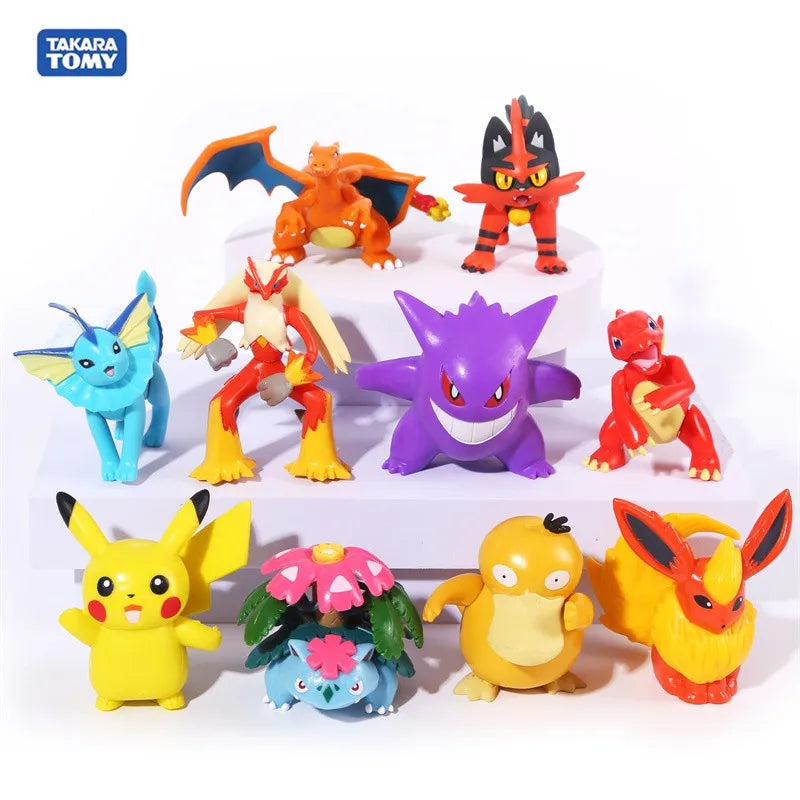 5-10cm Pokemon Figures Model Charmander Popplio Litten Pikachu Arceus Action Figure Collectible Toys