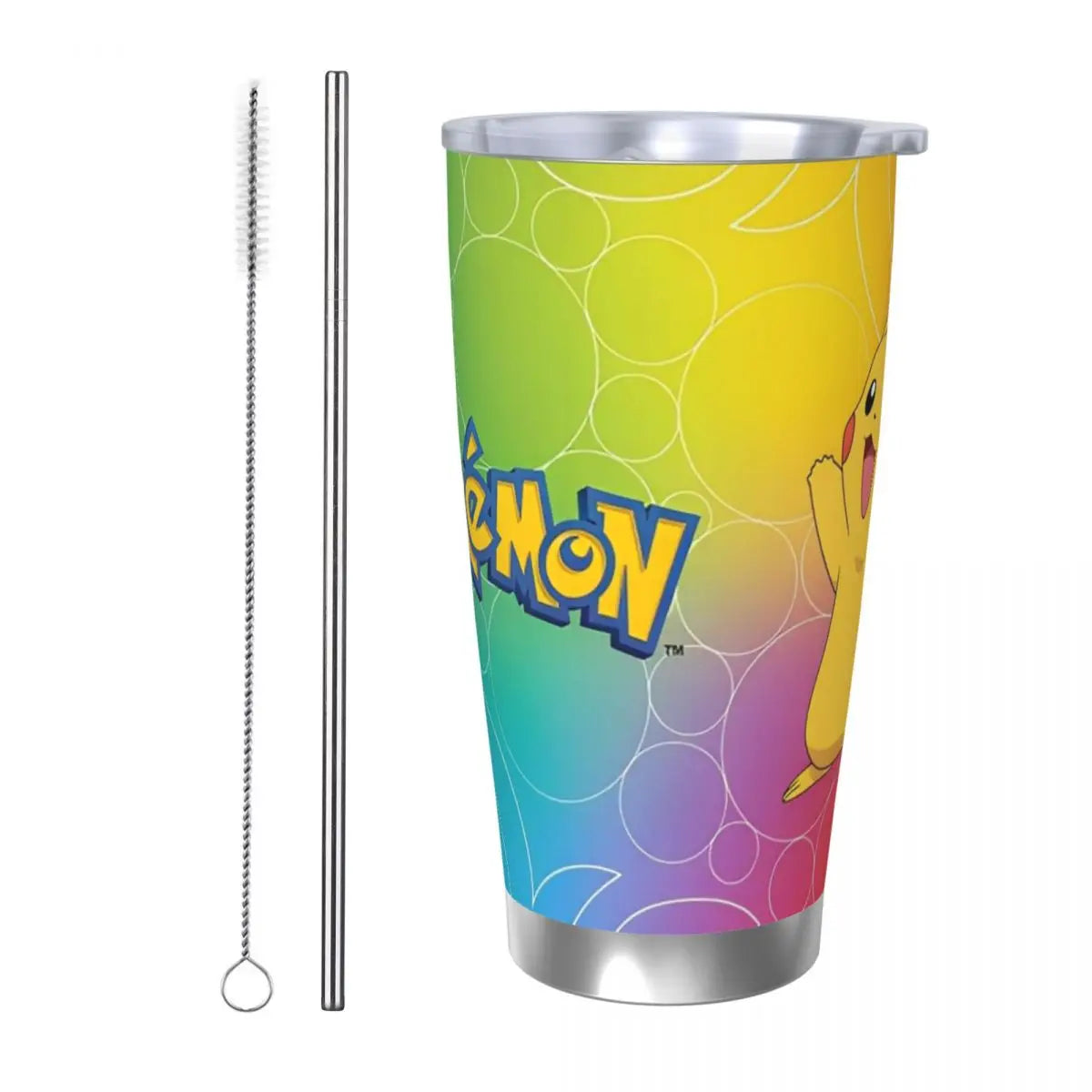 Manga PokeMon Insulated Tumbler with Straws Lid 20oz