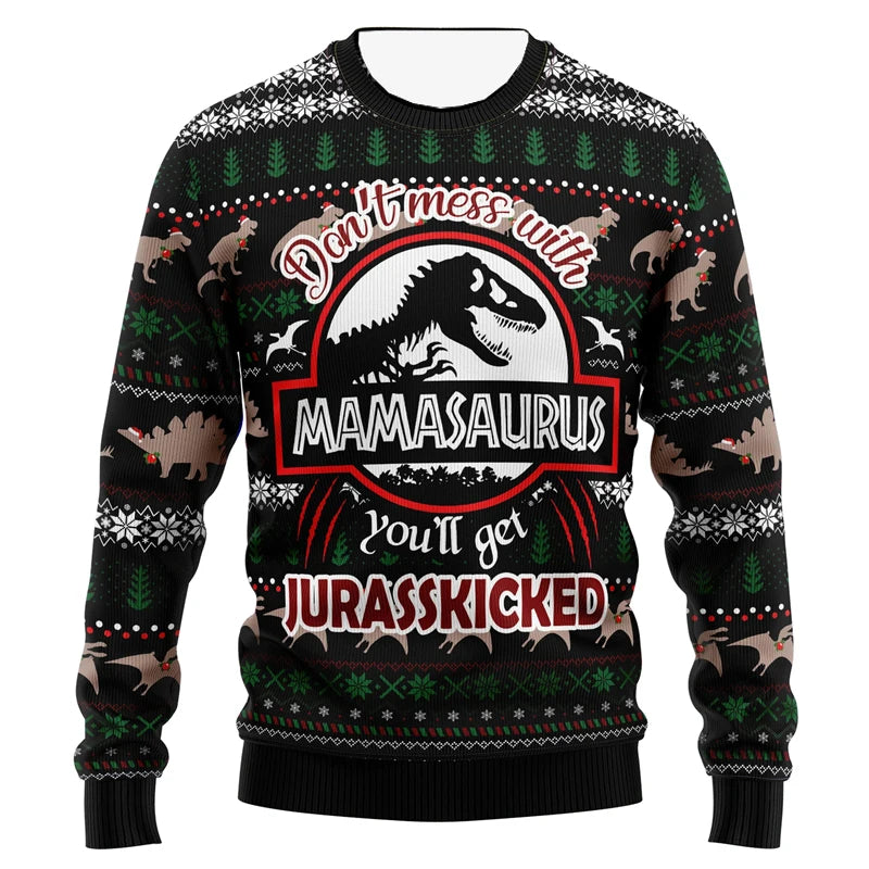 Dinosaur Ugly Christmas Sweater for Men
