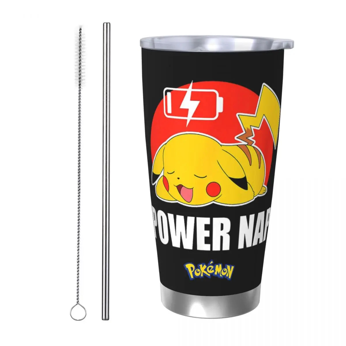 Manga Pokemon Insulated Tumbler with Straws 20oz